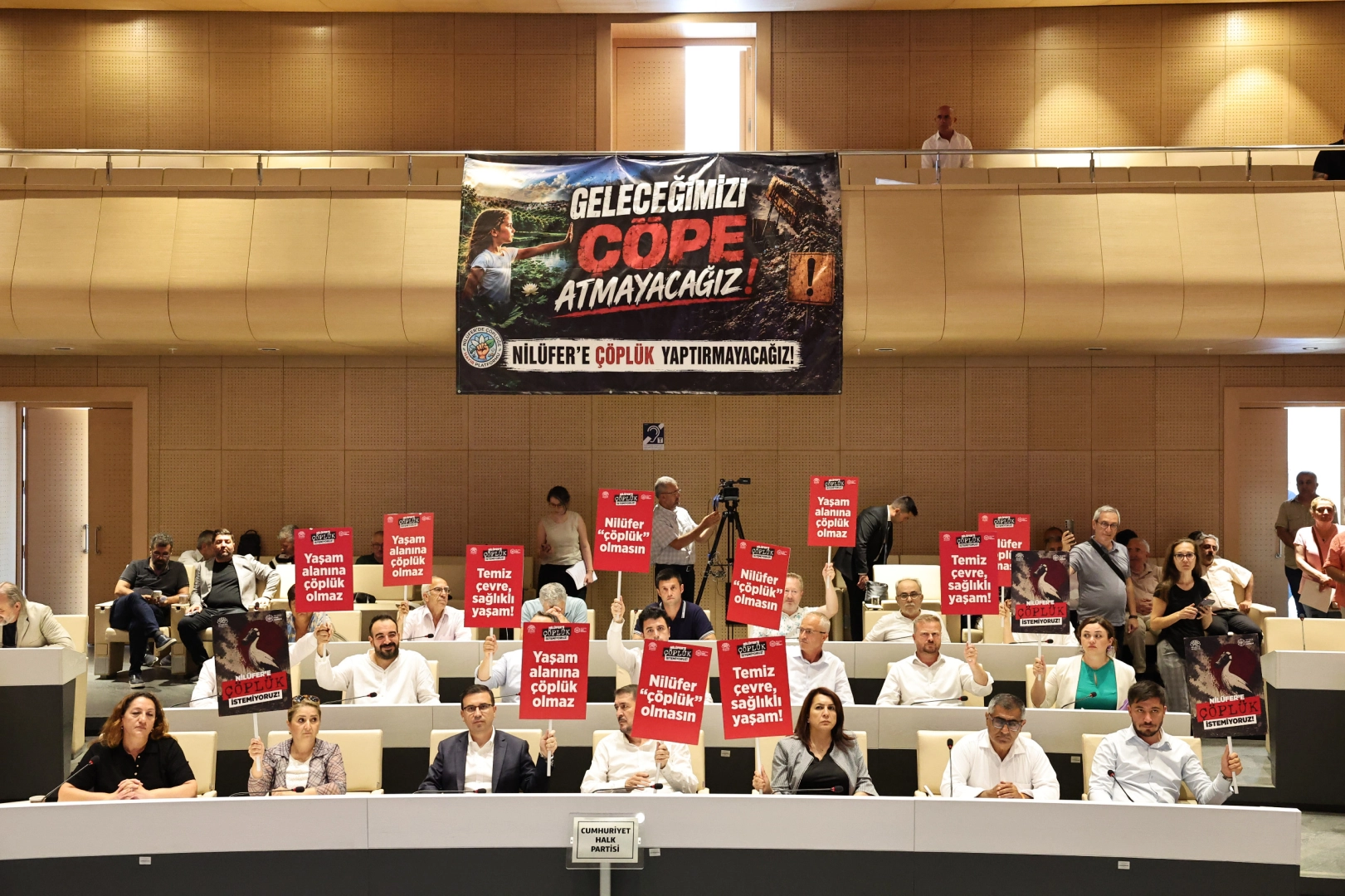 Nilüfer Meclisi’nde katı atık tesisi protestosu